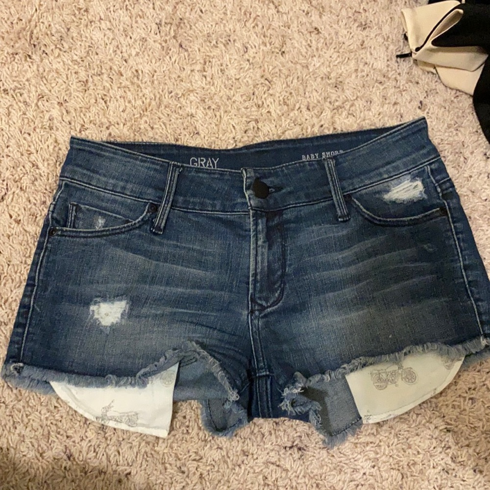Denim cut off shorts